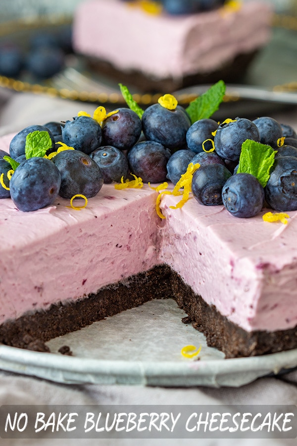 Easy No Bake Blueberry Cheesecake Recipe