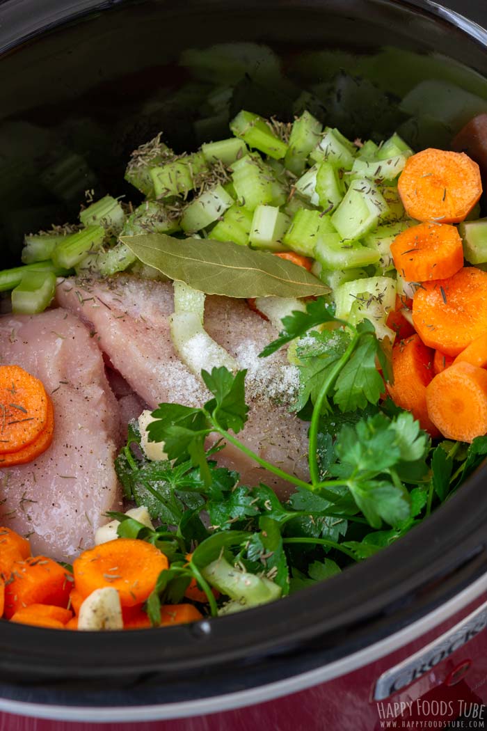 How to make Slow Cooker Chicken Noodle Soup Step 1