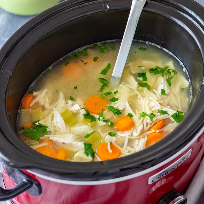 Slow Cooker Chicken Noodle Soup Recipe Happy Foods Tube
