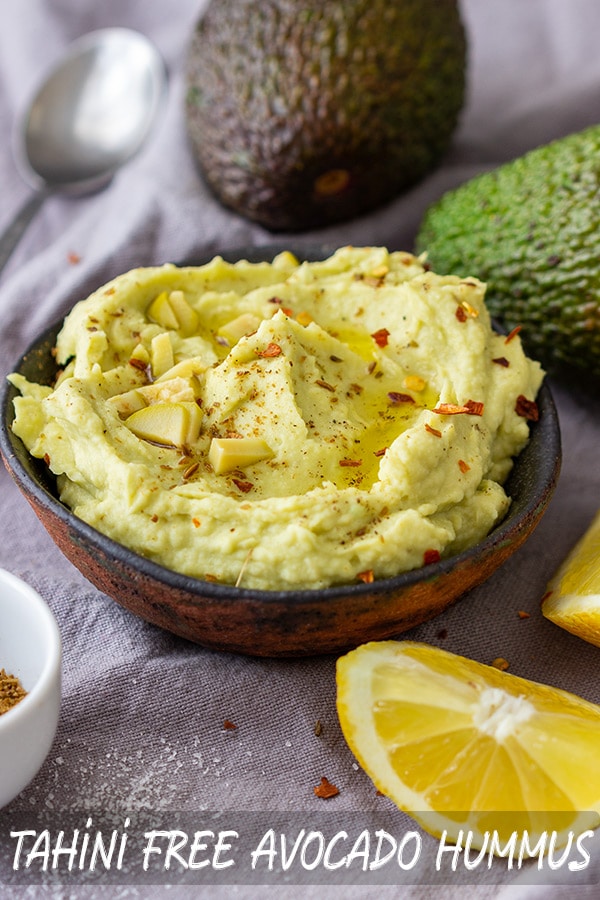 Tahini Free Avocado Hummus Recipe