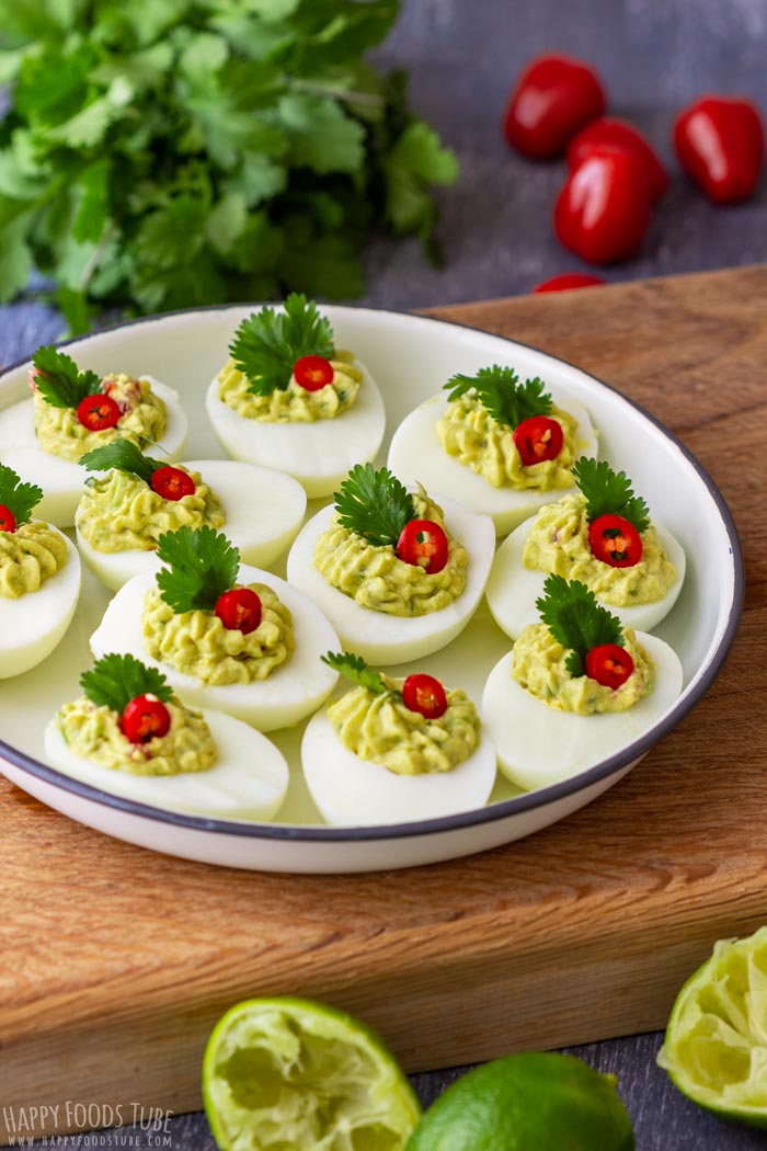 Guacamole Deviled Eggs Recipe - Happy Foods Tube