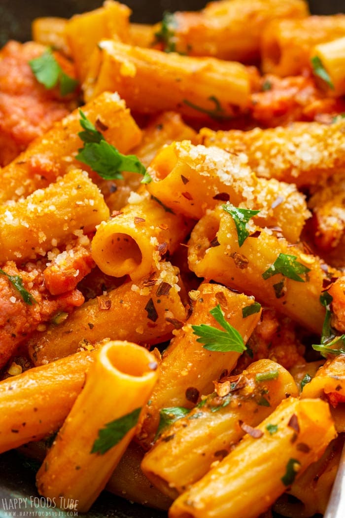 Delicious One Pot Sausage Pasta Closeup