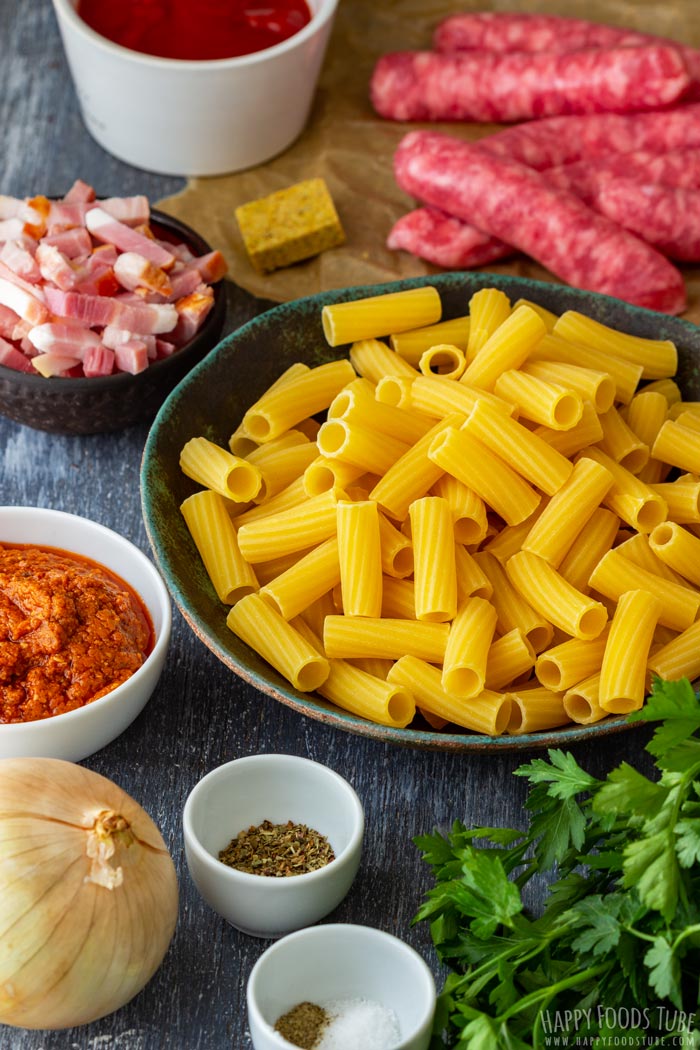 One Pot Sausage Pasta Ingredients