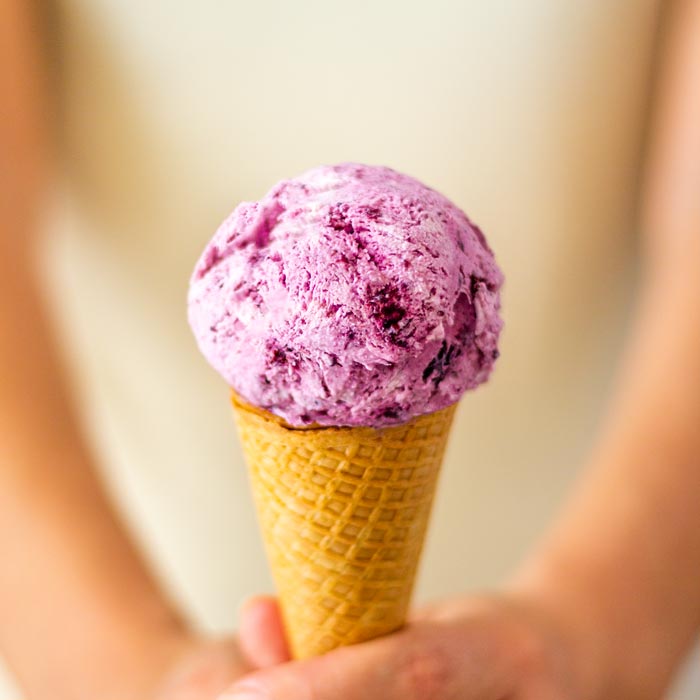 Best Homemade Blueberry Ice Cream