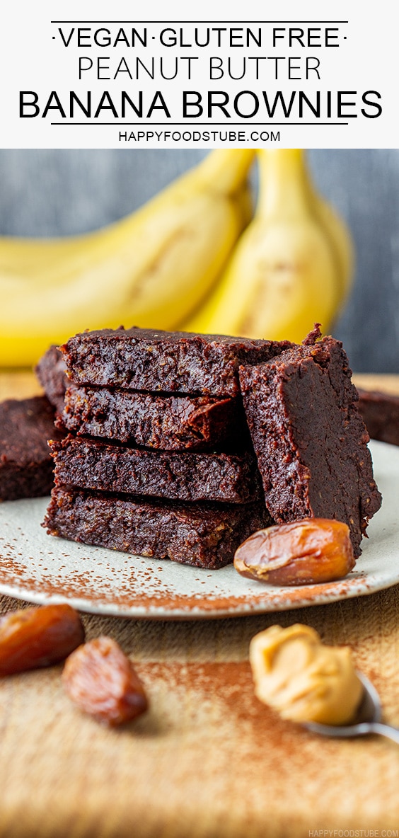 Moist Vegan Peanut Butter Banana Brownies Recipe