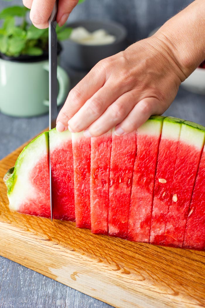 How to make Watermelon Feta Salad Step 1