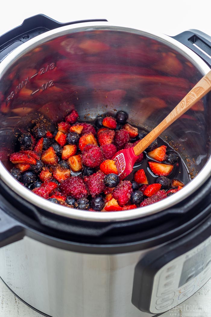 Step by Step How to Make Instant Pot Mixed Berry Jam 2