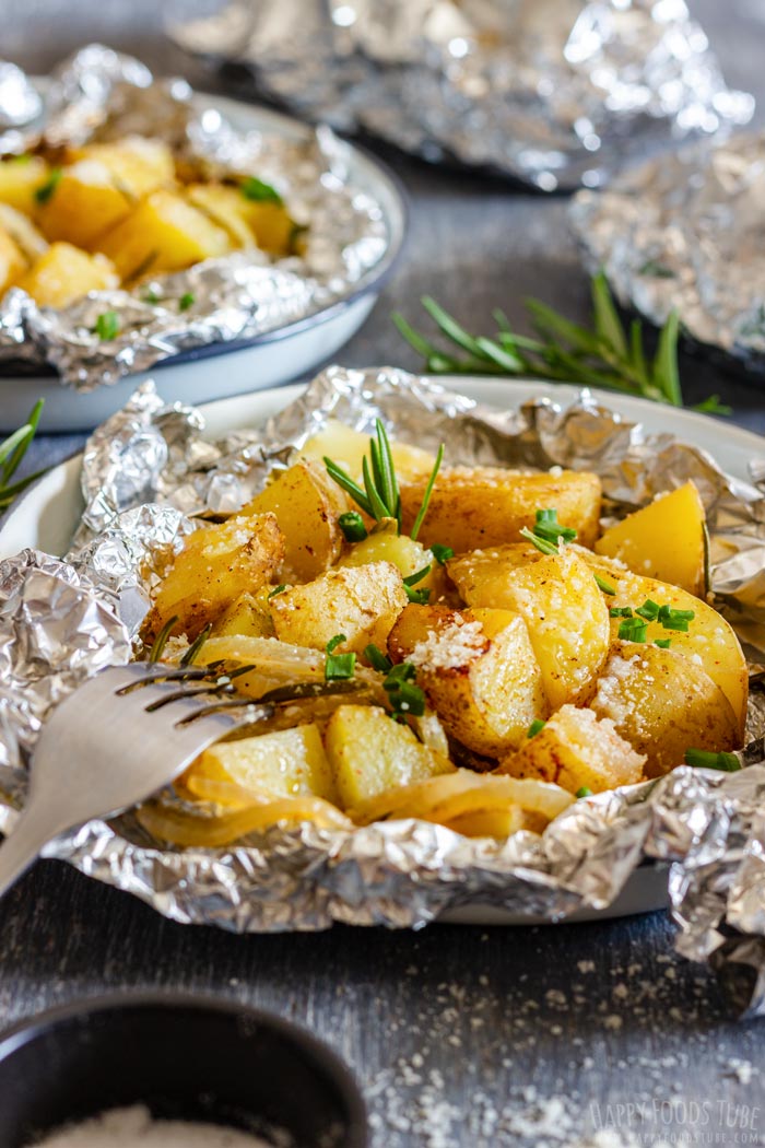 Campfire Potatoes in Foil