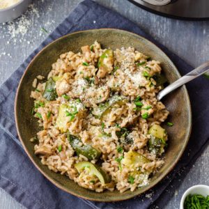 Homemade Instant Pot Zucchini Mushroom Risotto