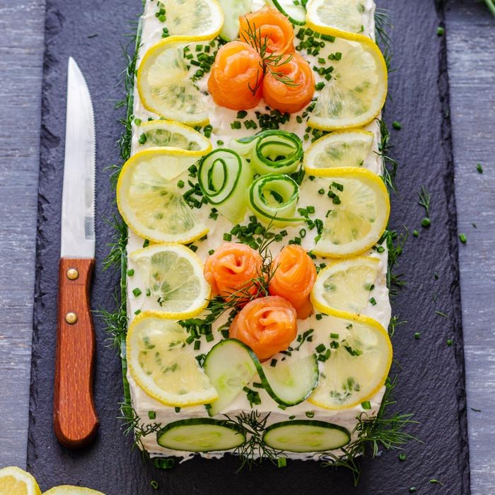 Smoked Salmon Sandwich Cake Recipe Happy Foods Tube