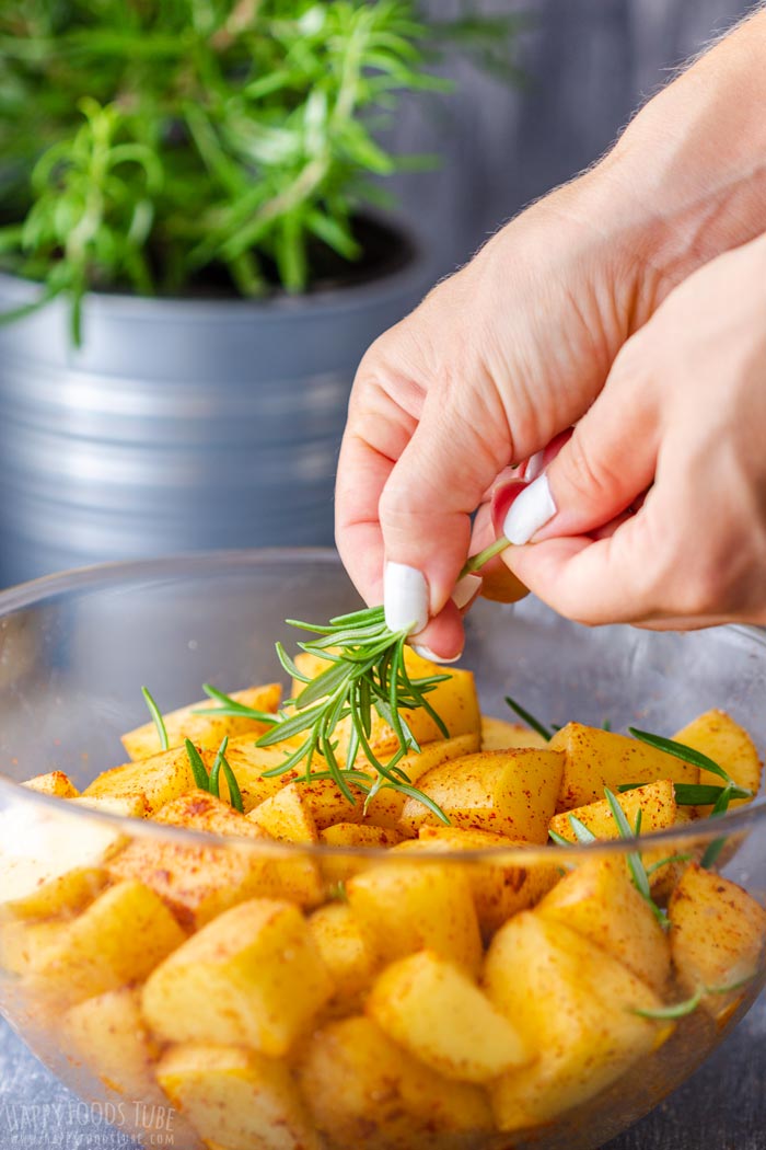 Steps How to Make Campfire Potatoes - Add Herbs