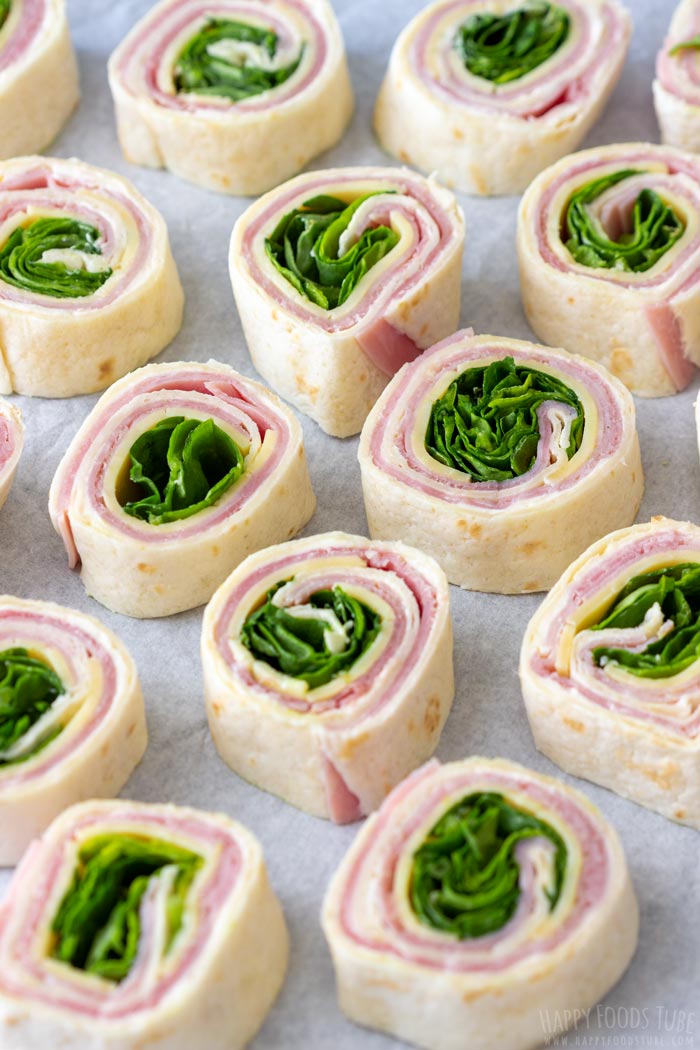 Ham & Cheese Pinwheels with Spinach