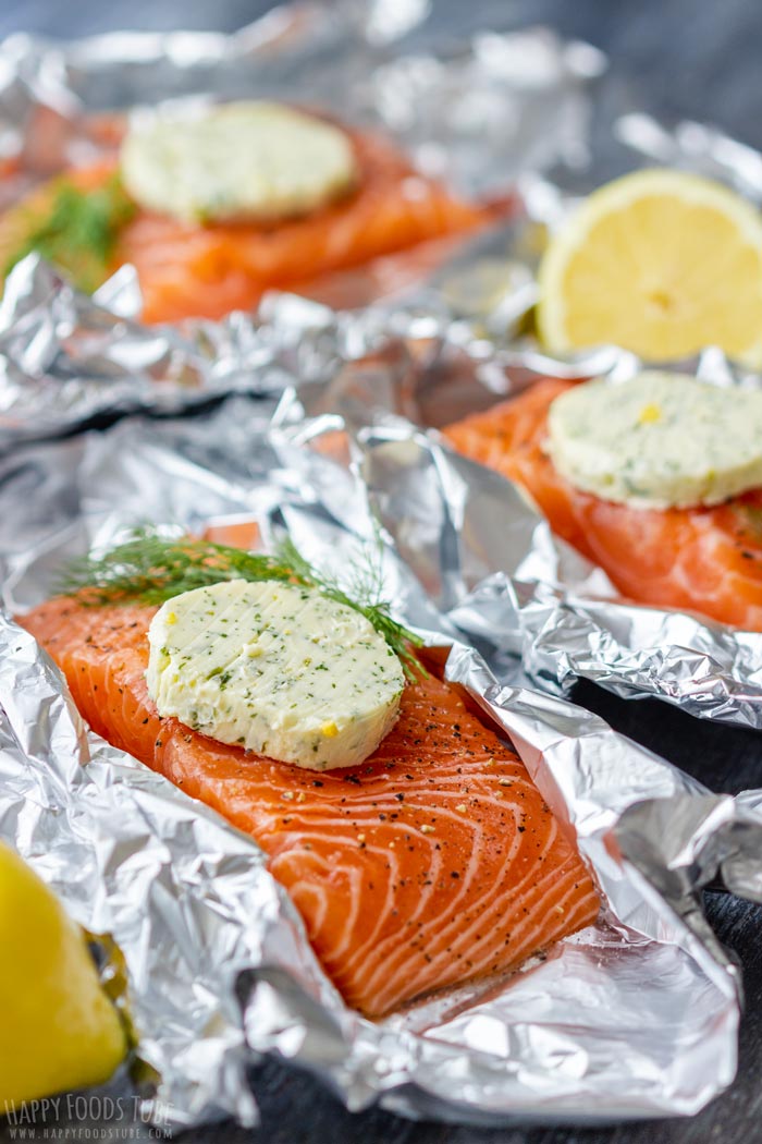 How to make Grilled Salmon Foil Packets Step 1