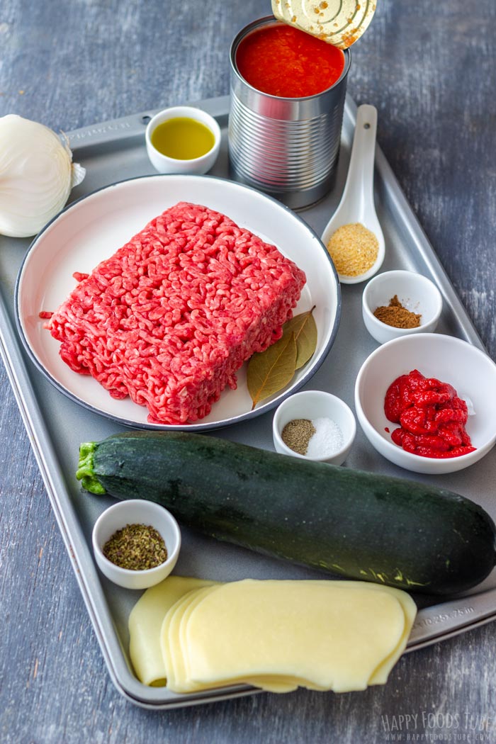 Zucchini Lasagna Ingredients