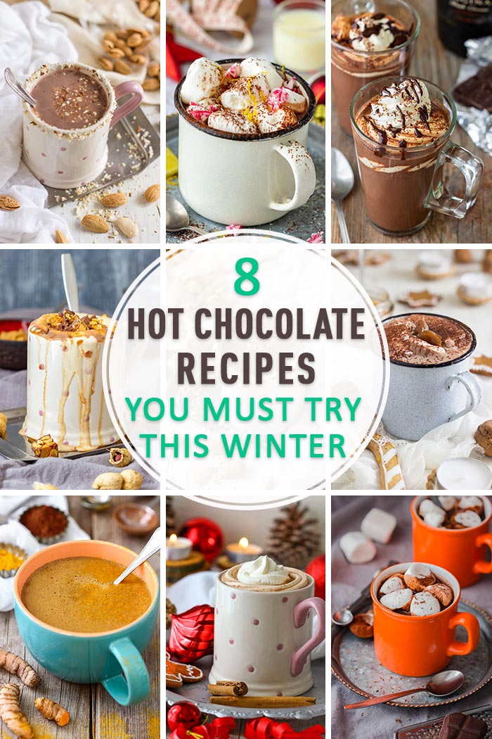 Hot Chocolate Recipes Collage