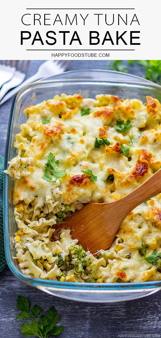 Creamy Tuna Pasta Bake with Cheese