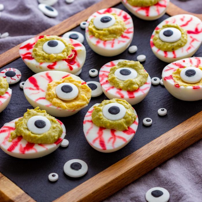 Spooky Eyeball Deviled Eggs