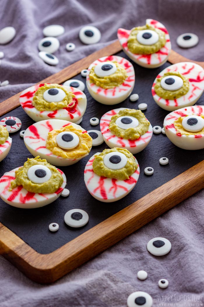 Eyeball Deviled Eggs Recipe - Happy Foods Tube