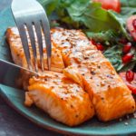 Honey Glazed Air Fryer Salmon with Salad