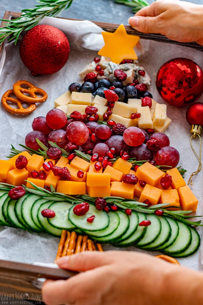 Seving Christmas Tree Cheese Board