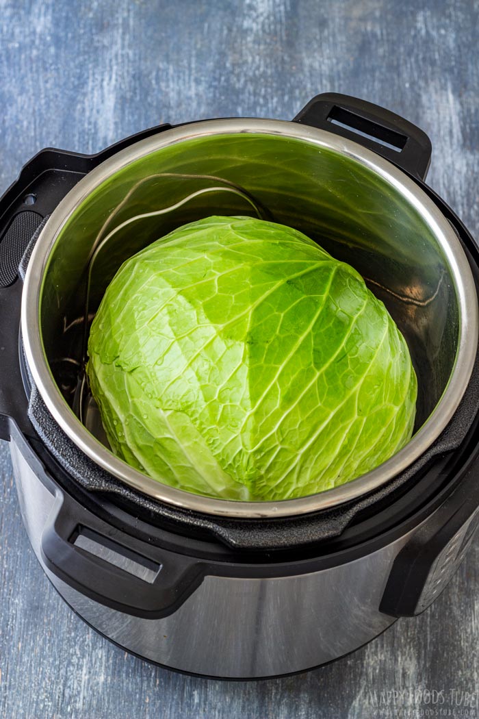 Whole cabbage head in the instant pot