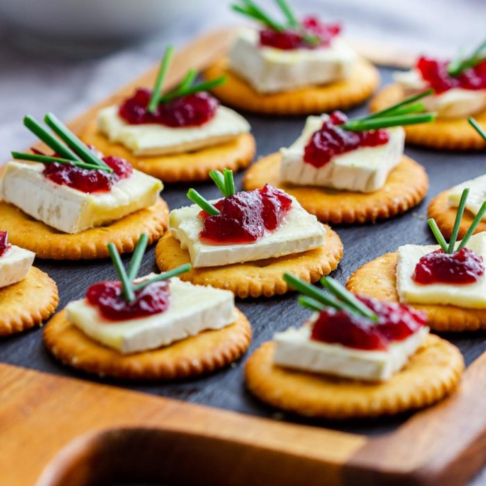 No Bake Cranberry Brie Bites