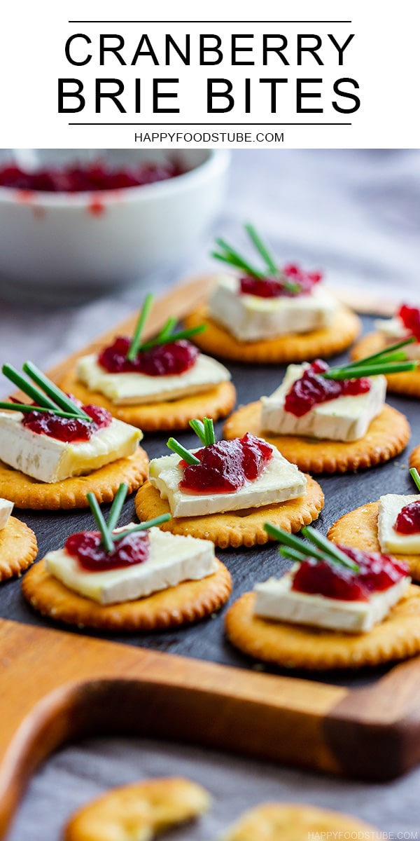 No Bake Cranberry Brie Bites Party Food