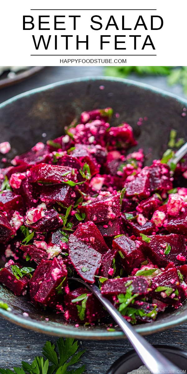 Healthy Beet Salad with Feta Cheese