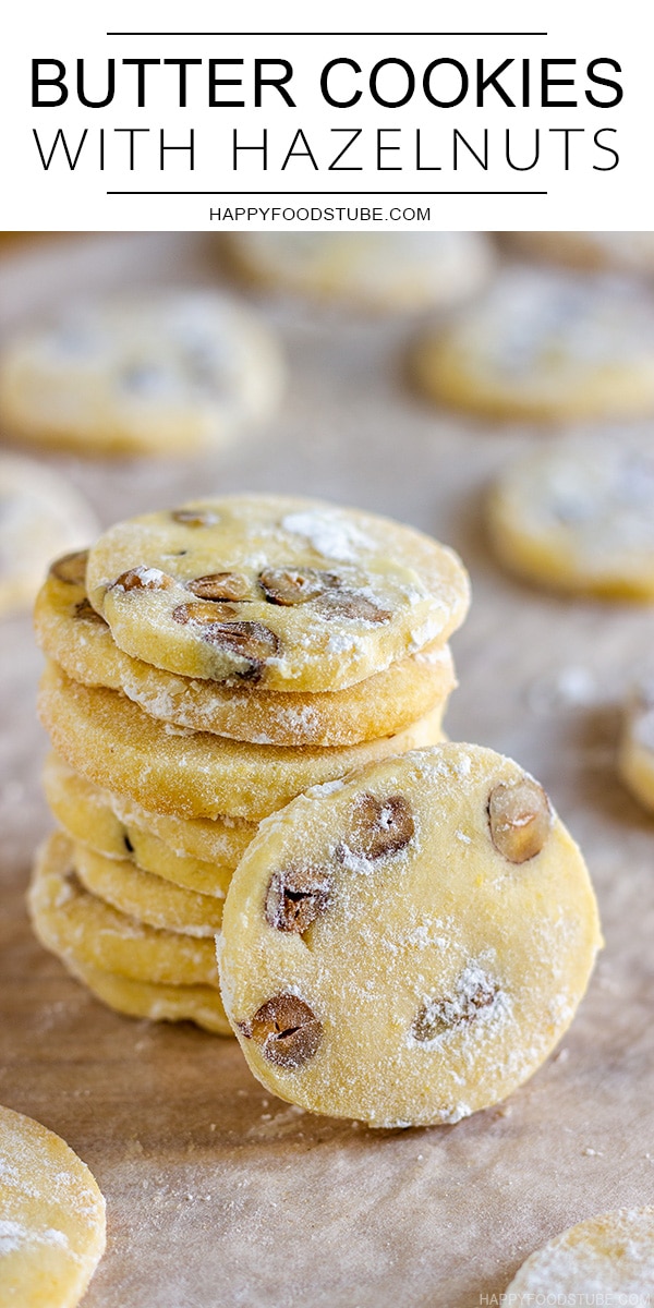 Homemade Butter Cookies with Hazelnuts