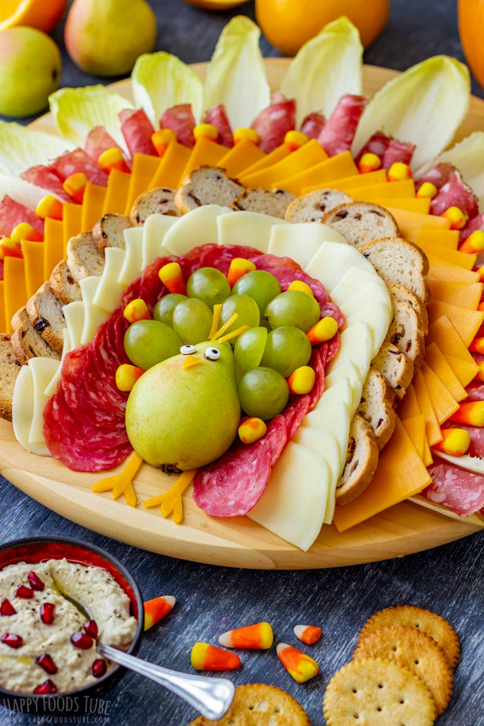 Turkey Shaped Cheese Board for Thanksgiving