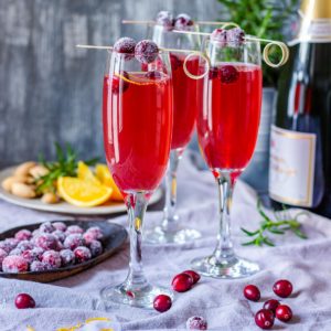 Fancy Poinsettia Cocktail