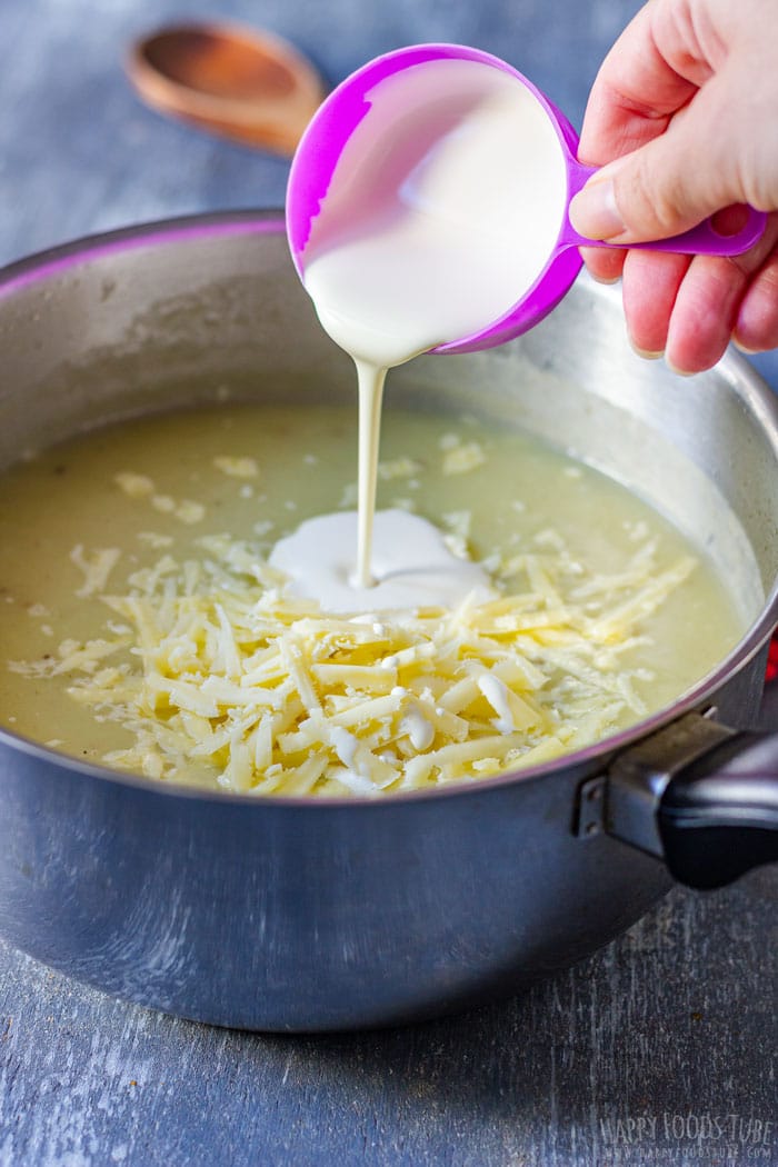 Adding Heavy Cream to the Soup