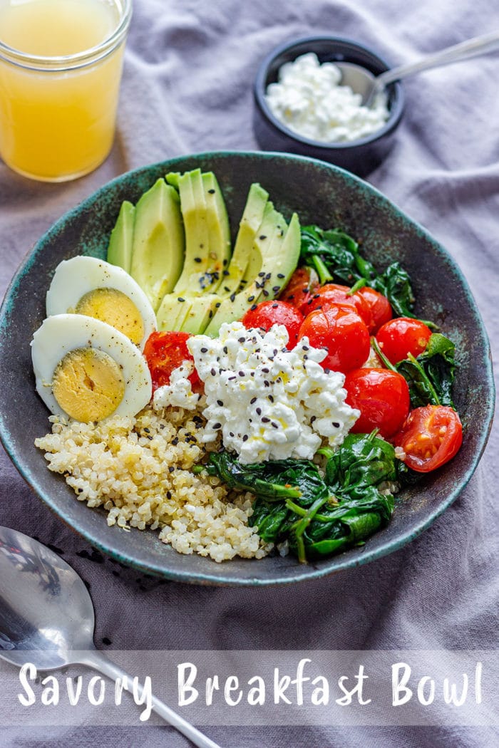 Healthy Savory Breakfast Bowl Pin