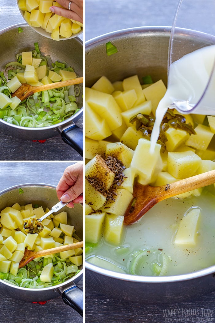 How to make Jalapeno Potato Soup Picture Collage