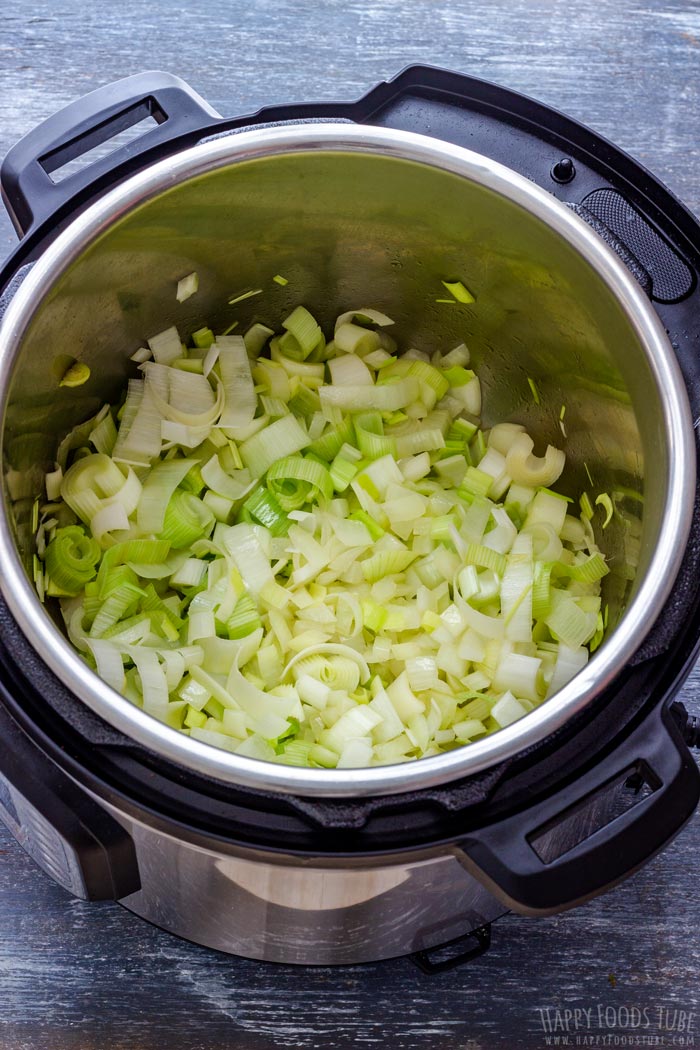 How to make Potato Leek Soup in Instant Pot Step 1