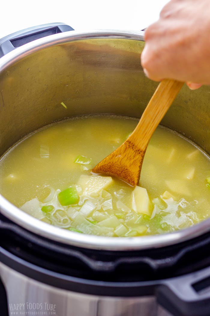 How to make Potato Leek Soup in Instant Pot Step 2