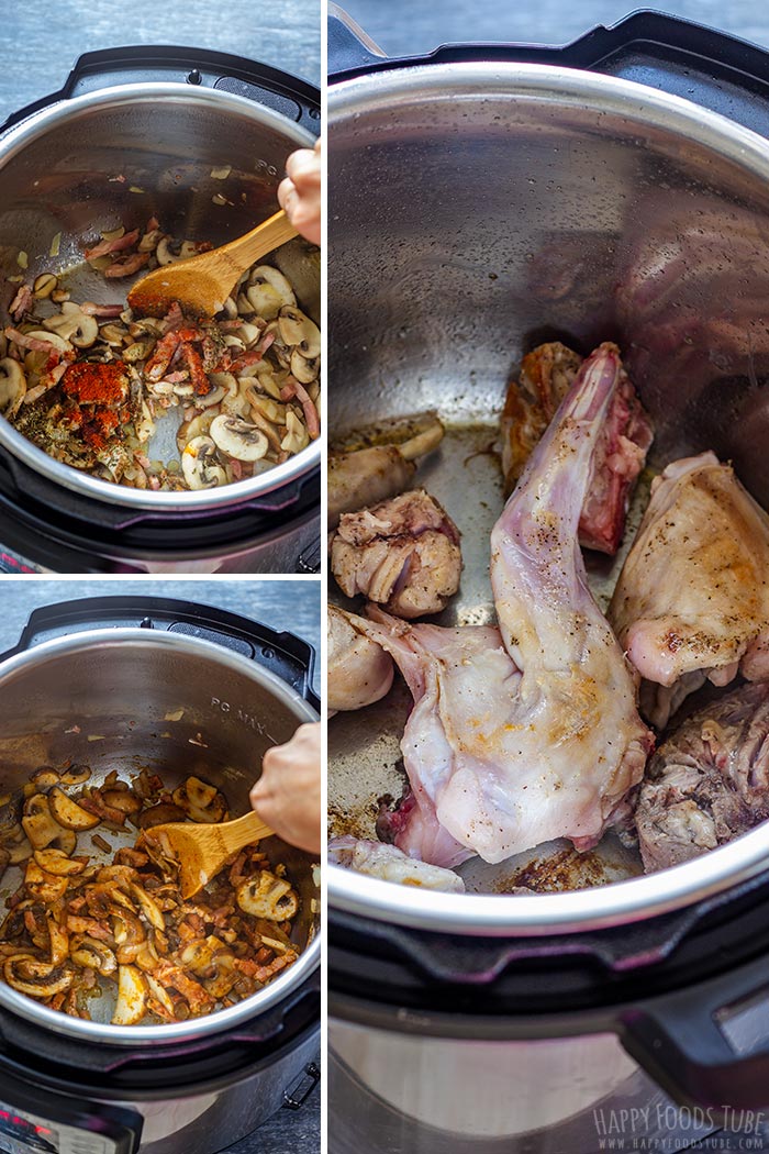 How to make Rabbit in Instant Pot Picture Collage 1