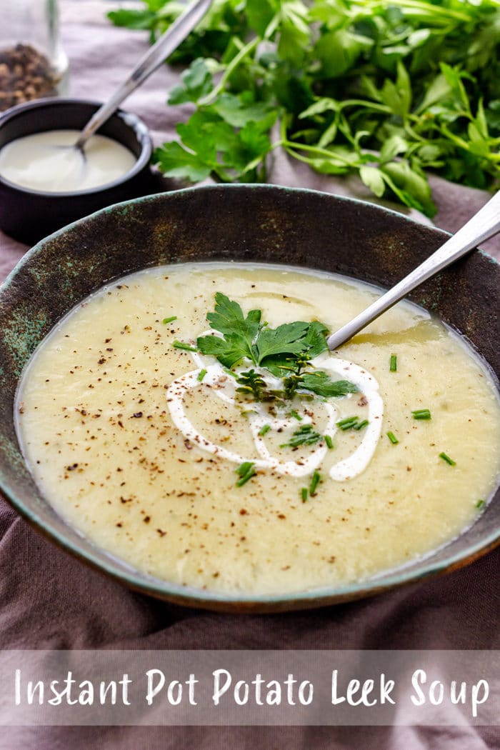 Instant Pot Potato Leek Soup Pin