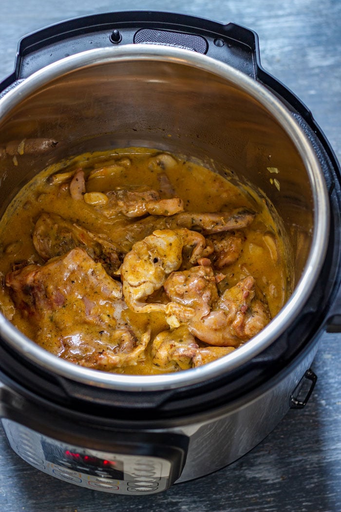 Rabbit with Sauce in the Instant Pot