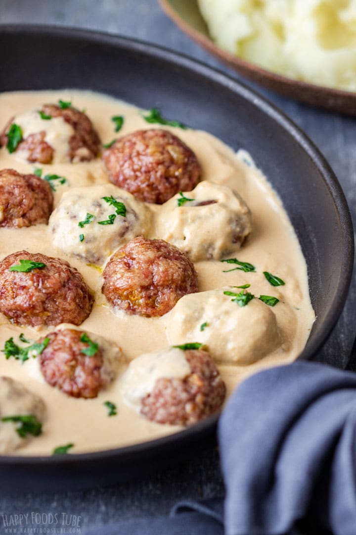 Homemade Swedish Meatballs on a Skillet