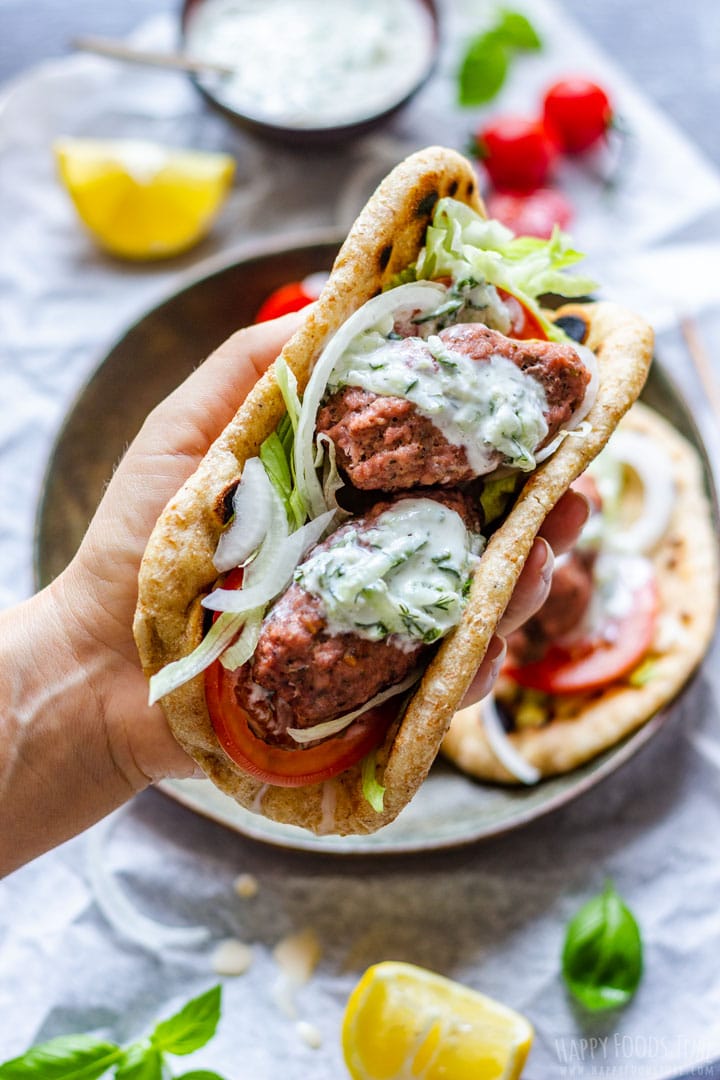 Classic Beef Koftas with Pita Bread