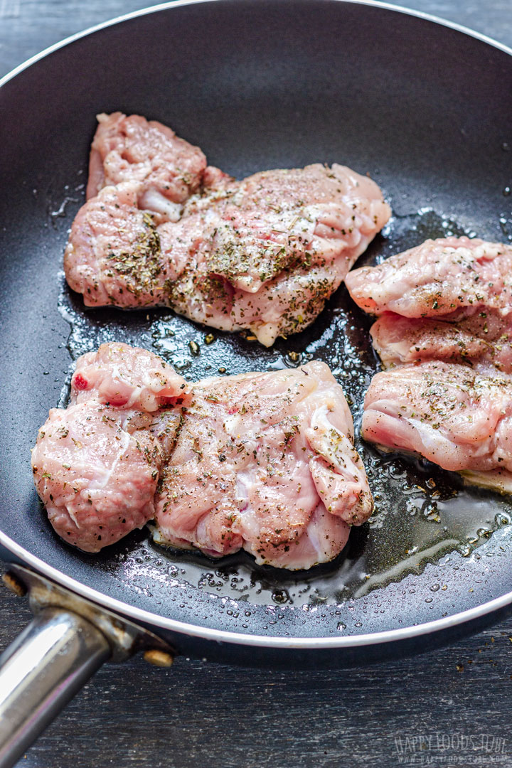 Browning Chicken Thighs on the Pan