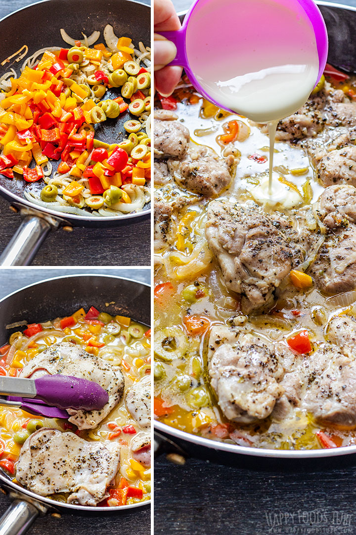 How to make Creamy Boneless Skinless Chicken Thighs Step by Step Picture Collage