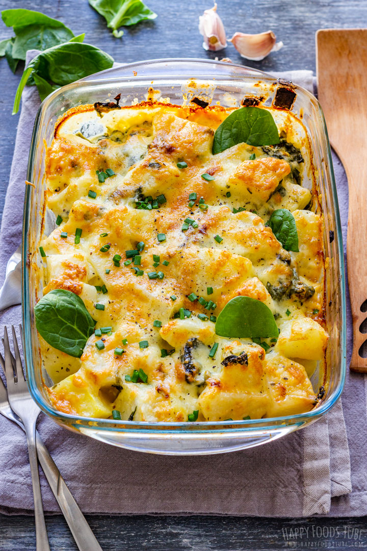 Spinach Potato Casserole Recipe - Happy Foods Tube