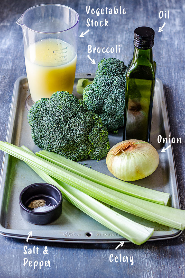 Ingredients of Broccoli Celery Soup