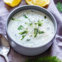 Homemade Tzatziki Sauce with Dill