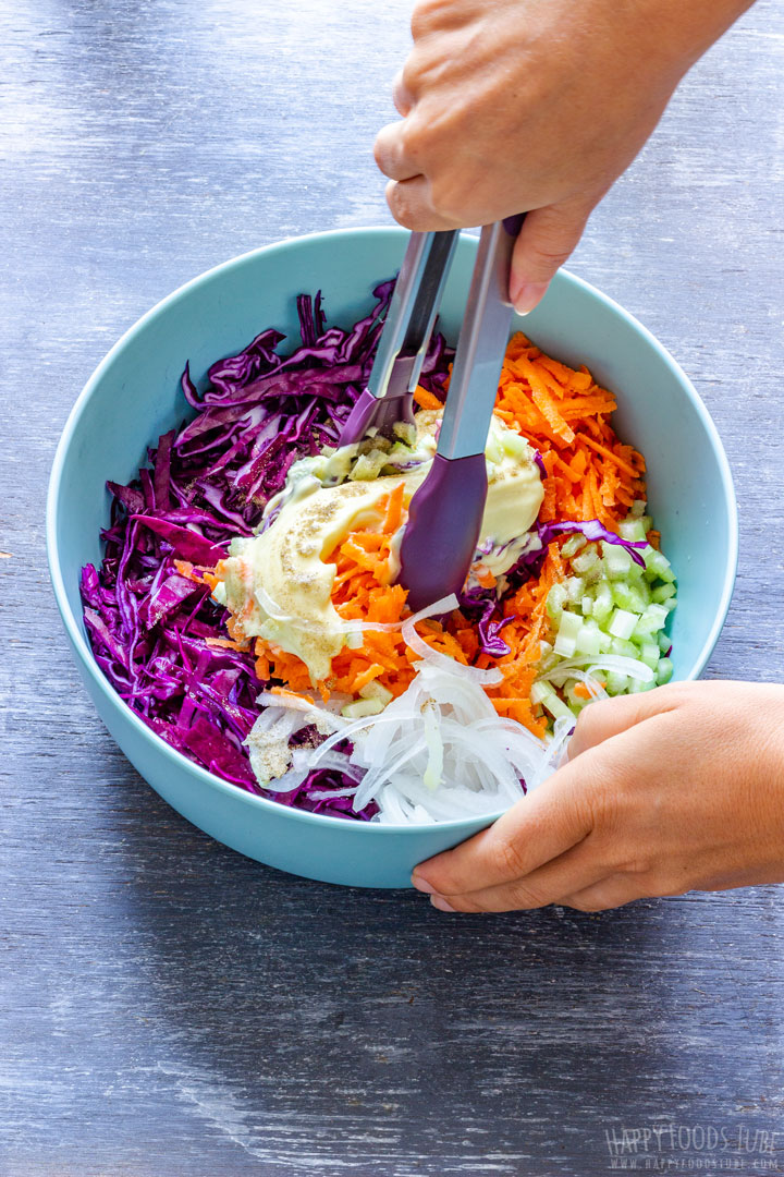 How to make Red Cabbage Coleslaw Step 2