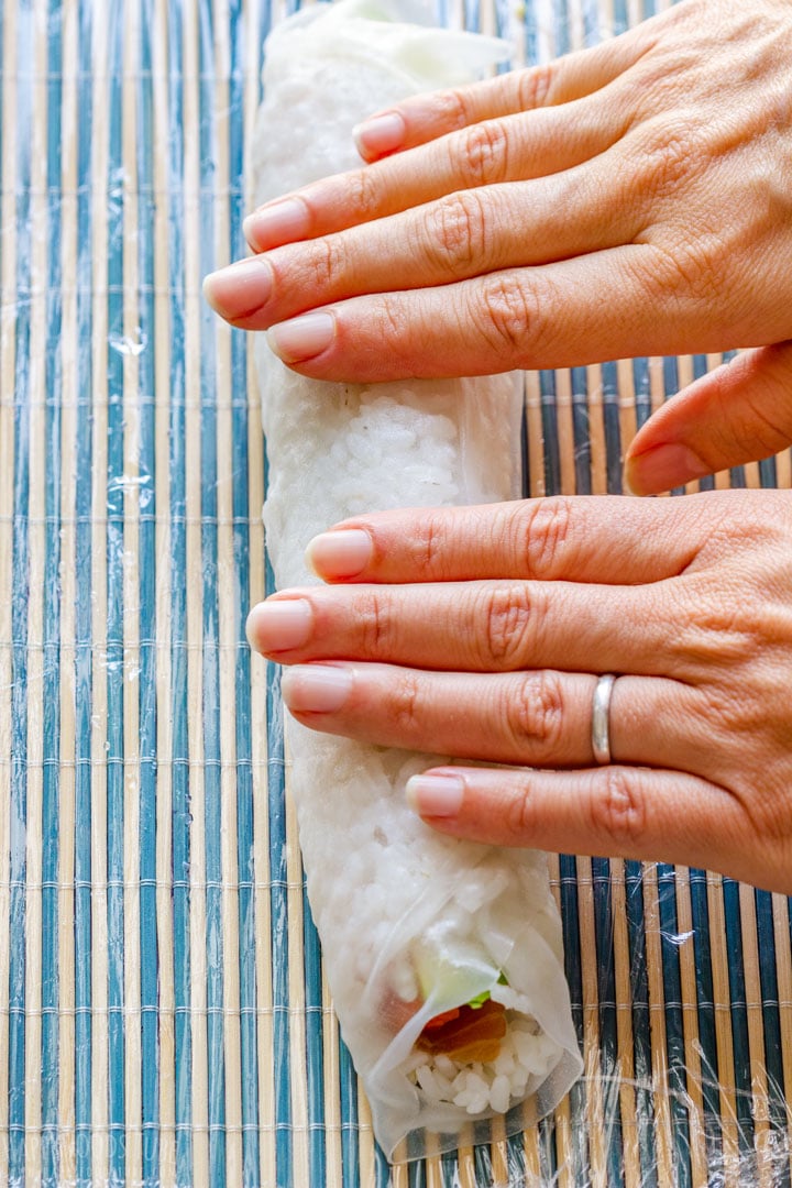 How to make Rice Paper Sushi Step 3