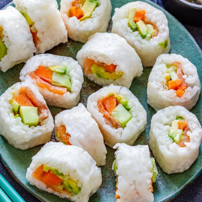 White Rice Paper Sushi