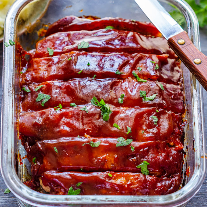 BBQ Meatloaf Recipe - Happy Foods Tube